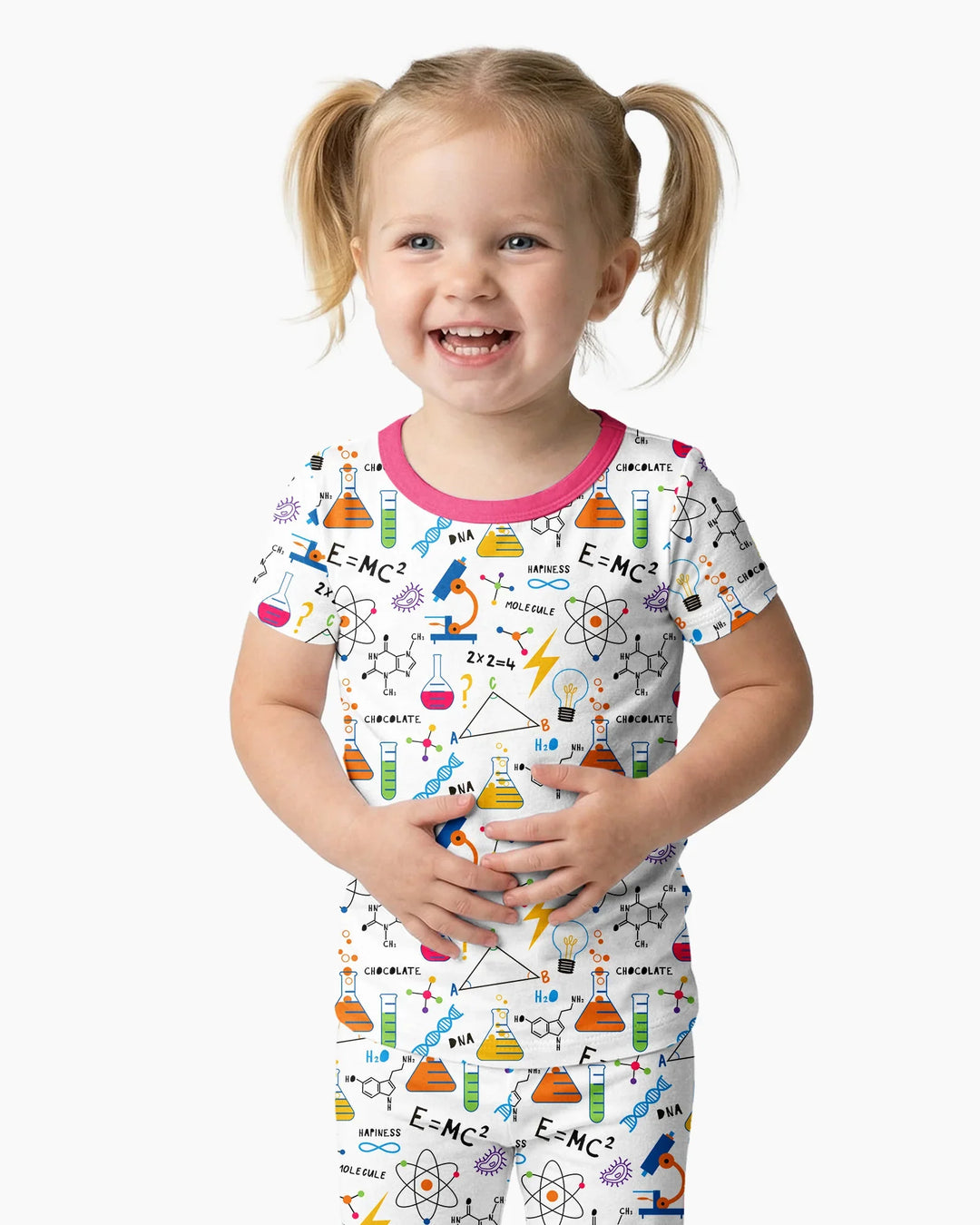 Science Explorer Family Matching Bamboo Two Piece Short Sleeve Pajama Set