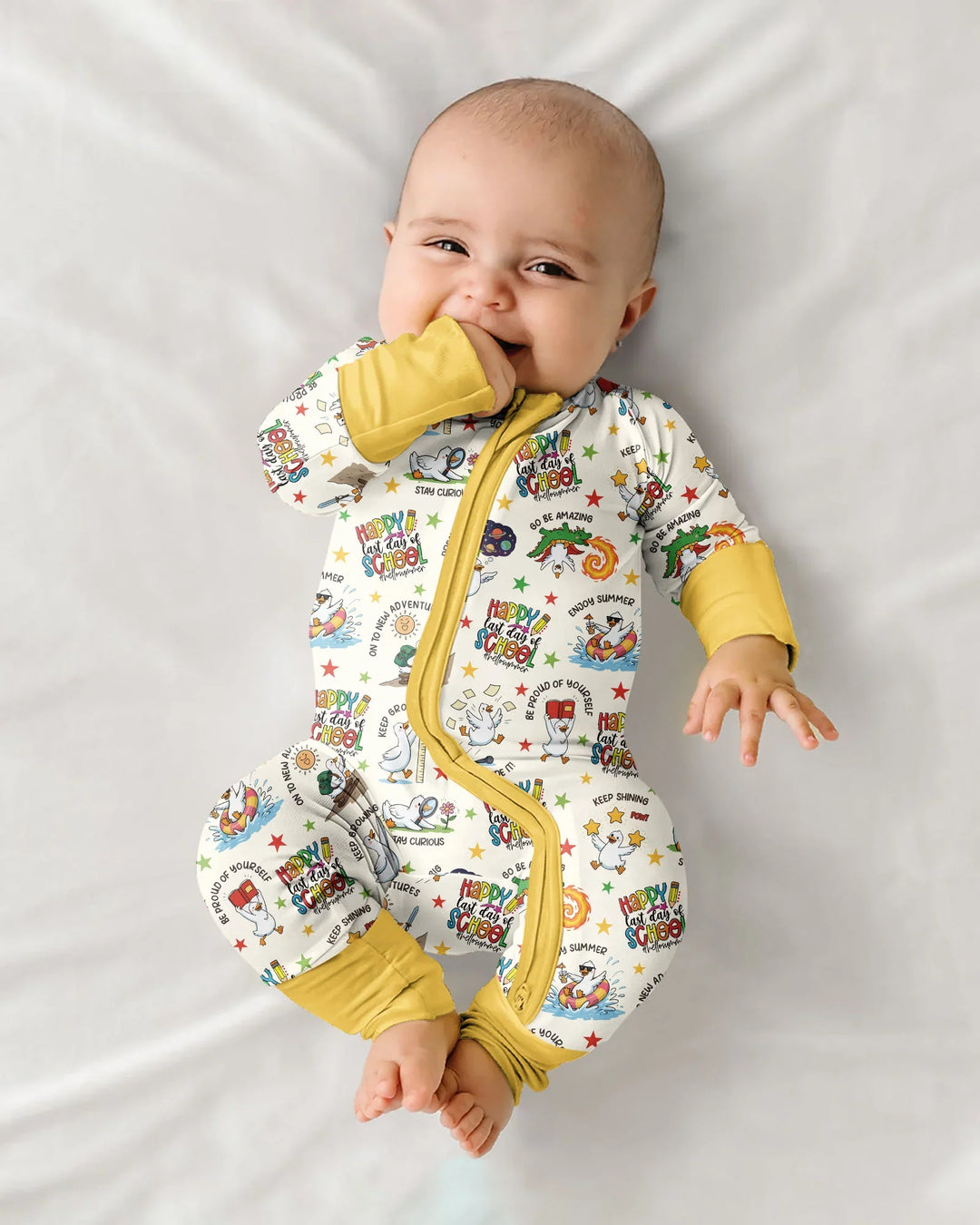 Gerippte Babykleidung mit individuellem Foto - Weich &amp; Skizzenhaft