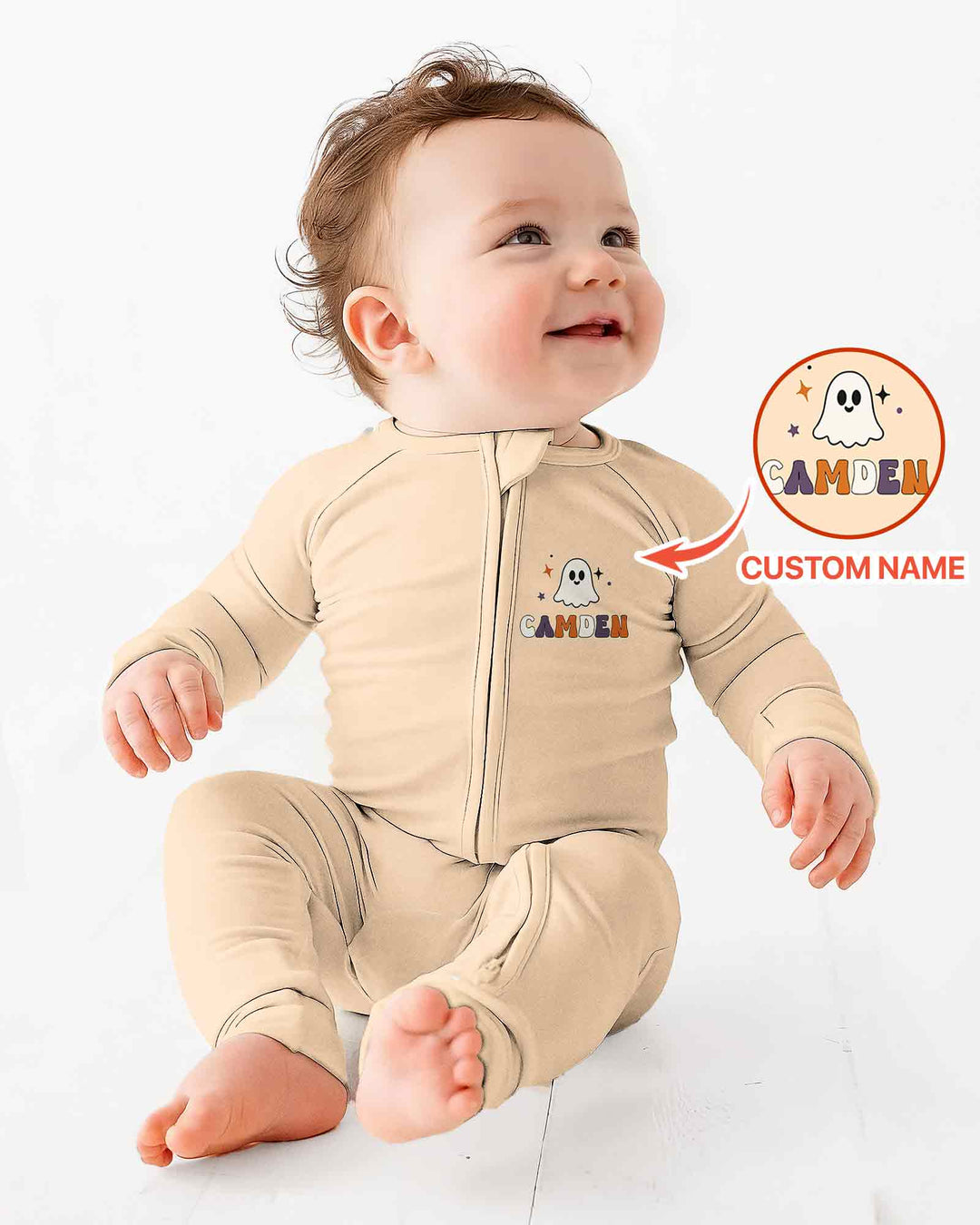 Personalized Spooky One Halloween Baby Bamboo Convertible Zippy