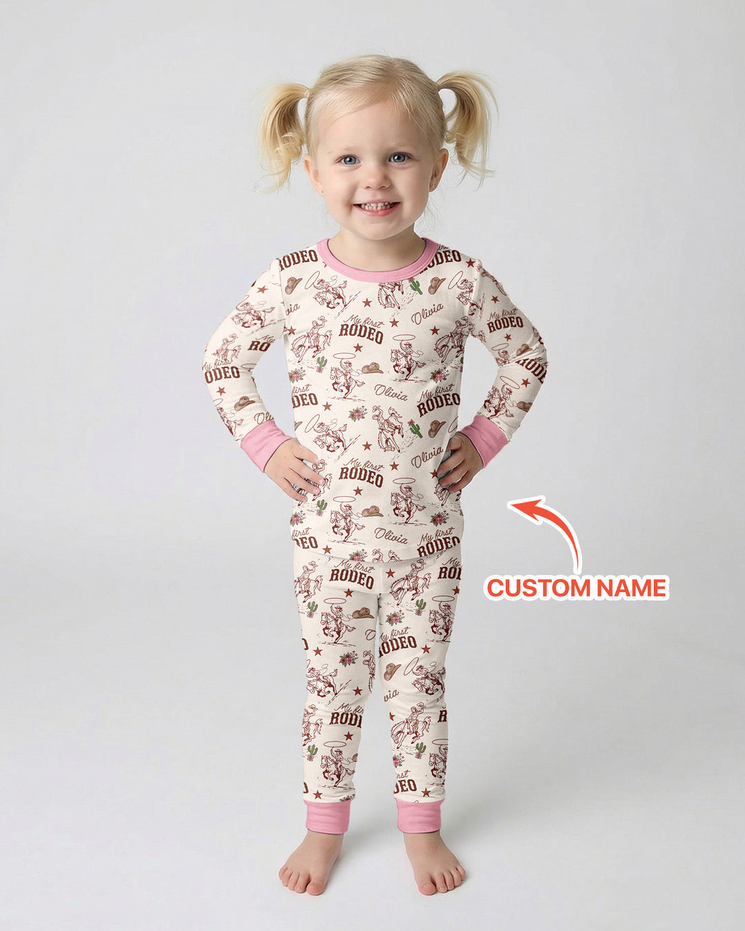 Conjunto de pijama de dos piezas de bambú con mangas largas, plantilla PERSONALIZADA