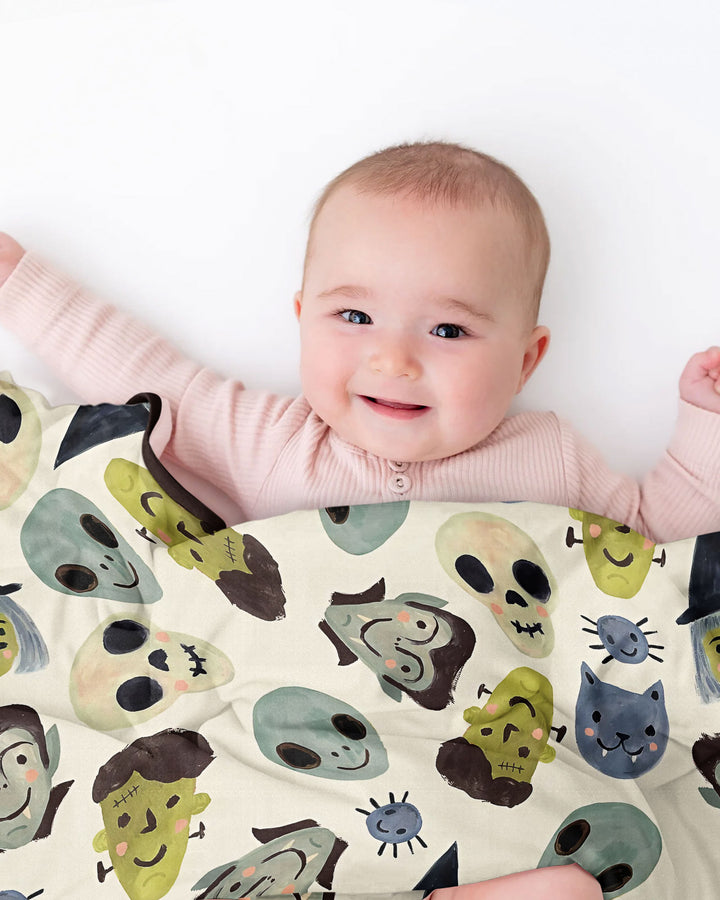 Halloween Face Bamboo Blanket