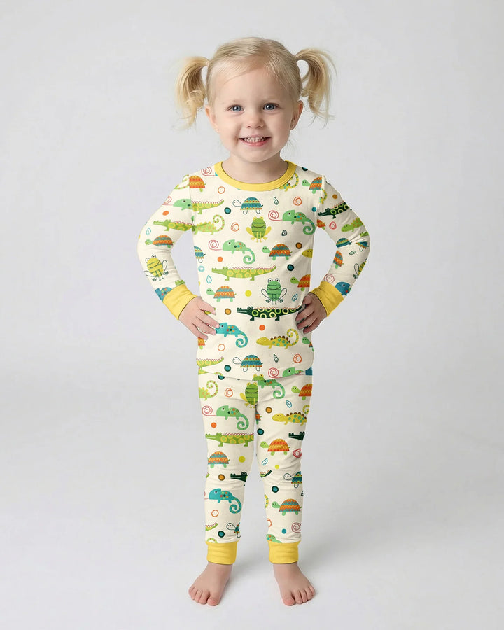 Swamp Buddies Bamboo Two Piece Long Sleeve Pajama Set