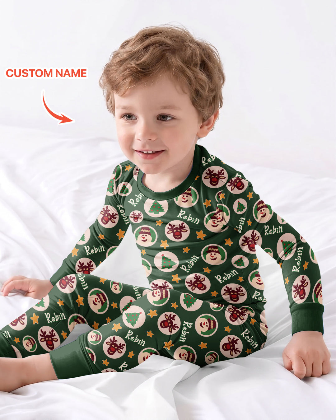 Christmas Dinner Bamboo Two Piece Long Sleeve Pajama Set