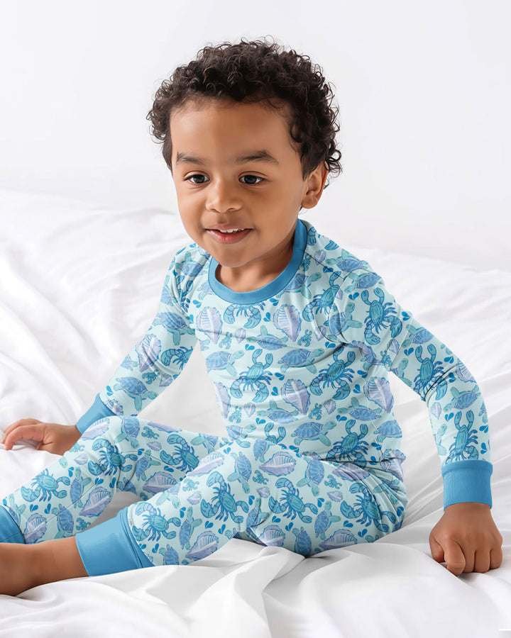 Seaside Sweeties Bamboo Two Piece Long Sleeve Pajama Set