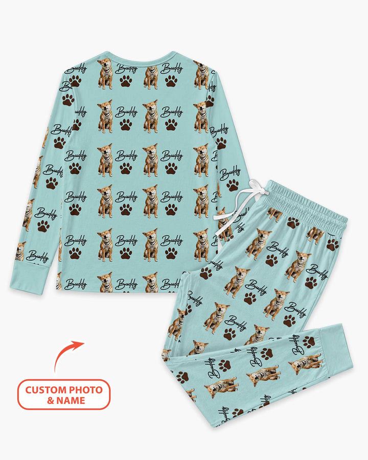 Personalized Pet Portrait Bamboo Women Pajama Set