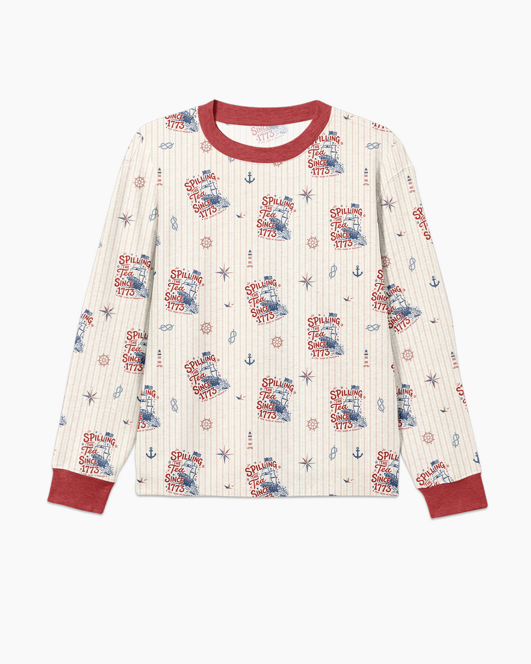Spilling The Tea Since 1773 Family Matching Bamboo Men's Pajama Set