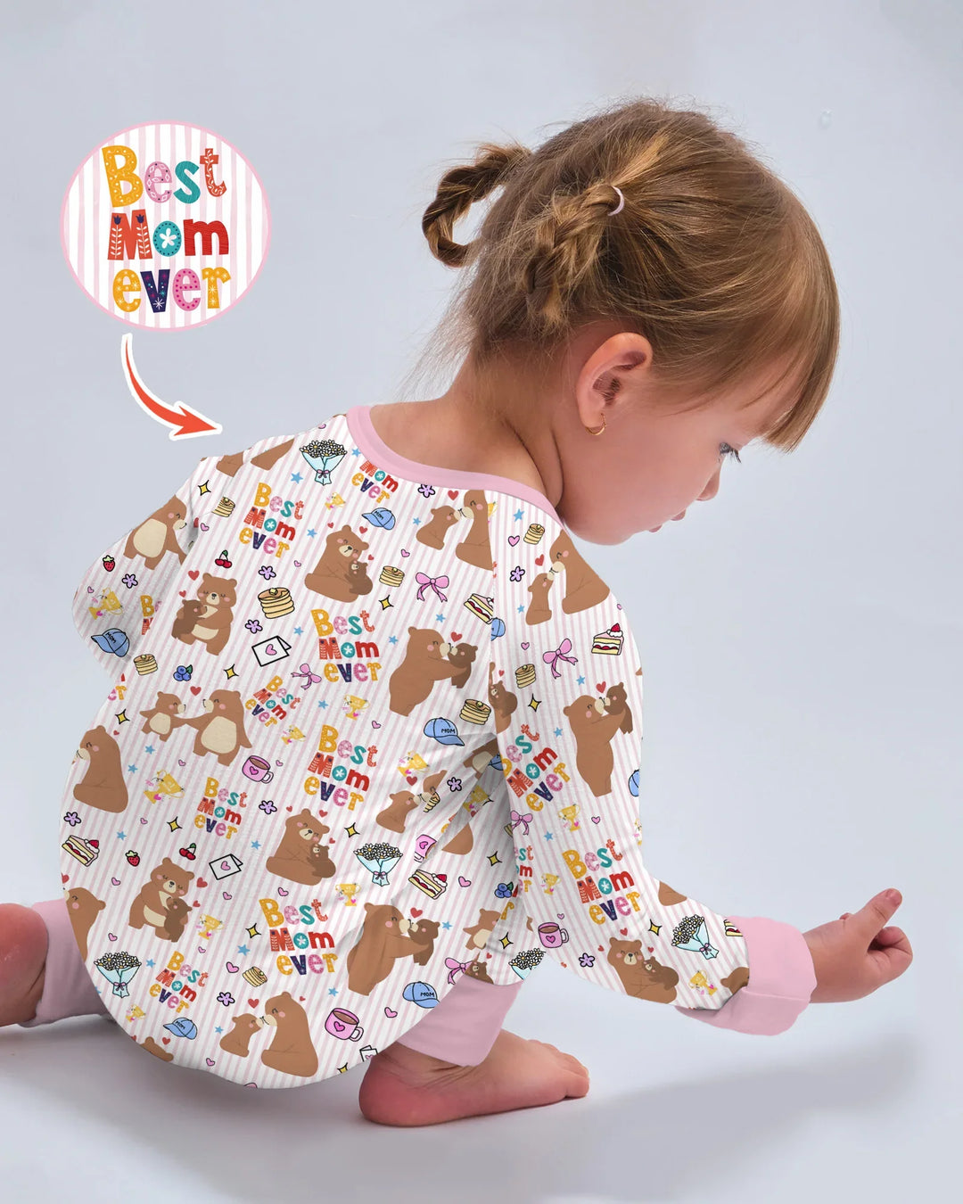 Best Mama Bear Ever Family Matching Bamboo Convertible Zippy
