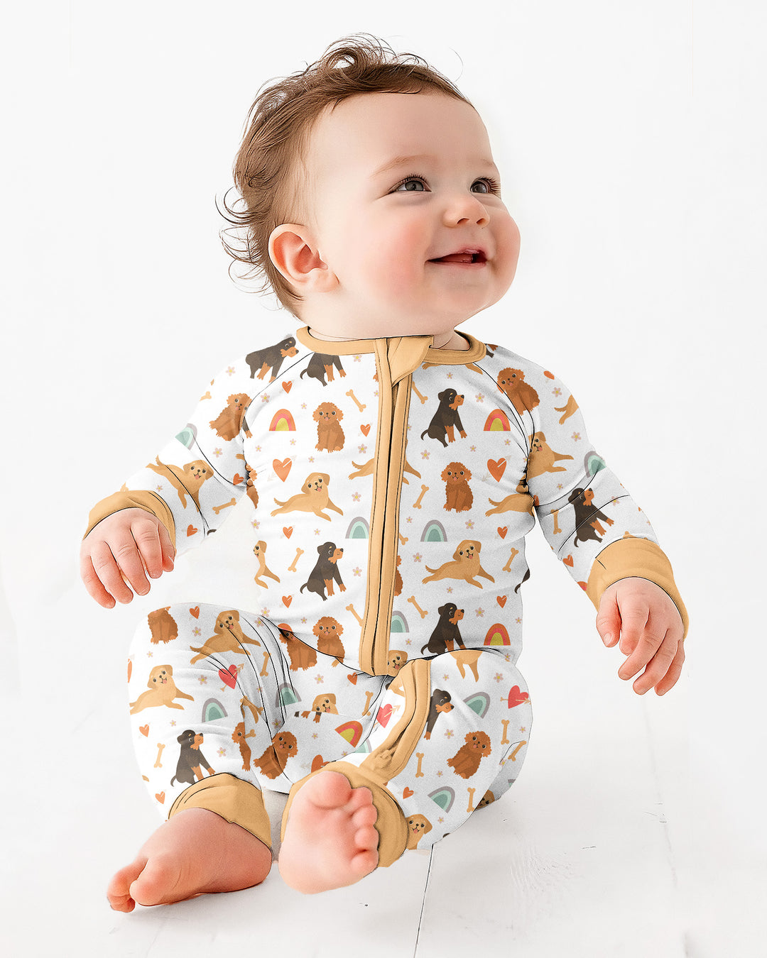 Brown Dogs Bamboo Convertible Zippered Romper