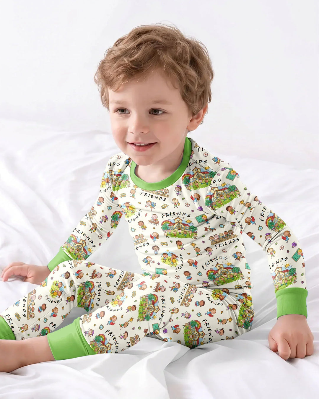 School Friends Forever Bamboo Two Piece Long Sleeve Pajama Set