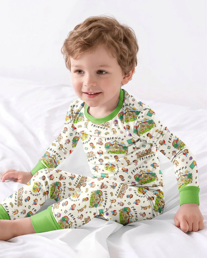 School Friends Forever Bamboo Two Piece Long Sleeve Pajama Set