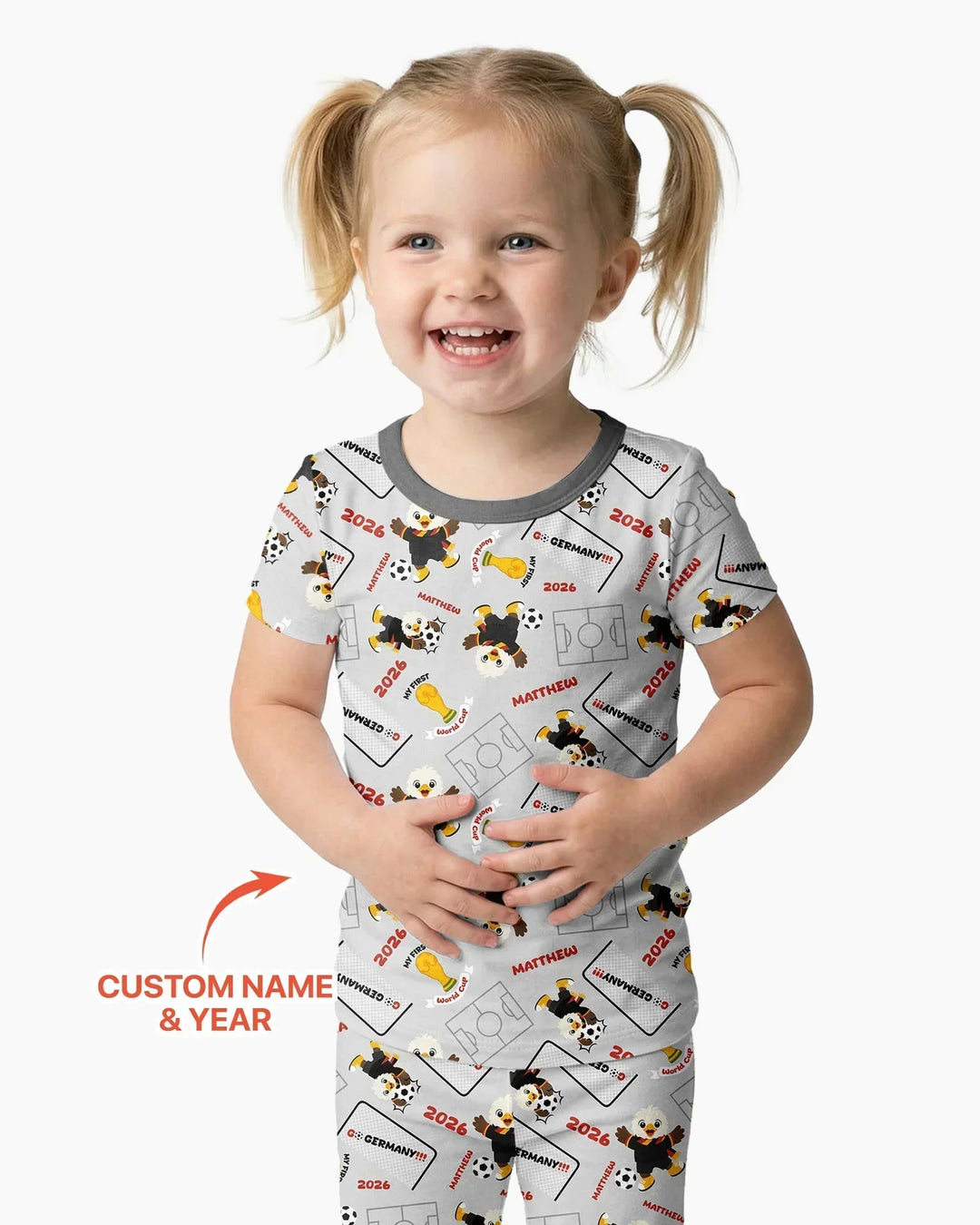 Conjunto de pijama de dos piezas de bambú de manga corta, plantilla personalizada
