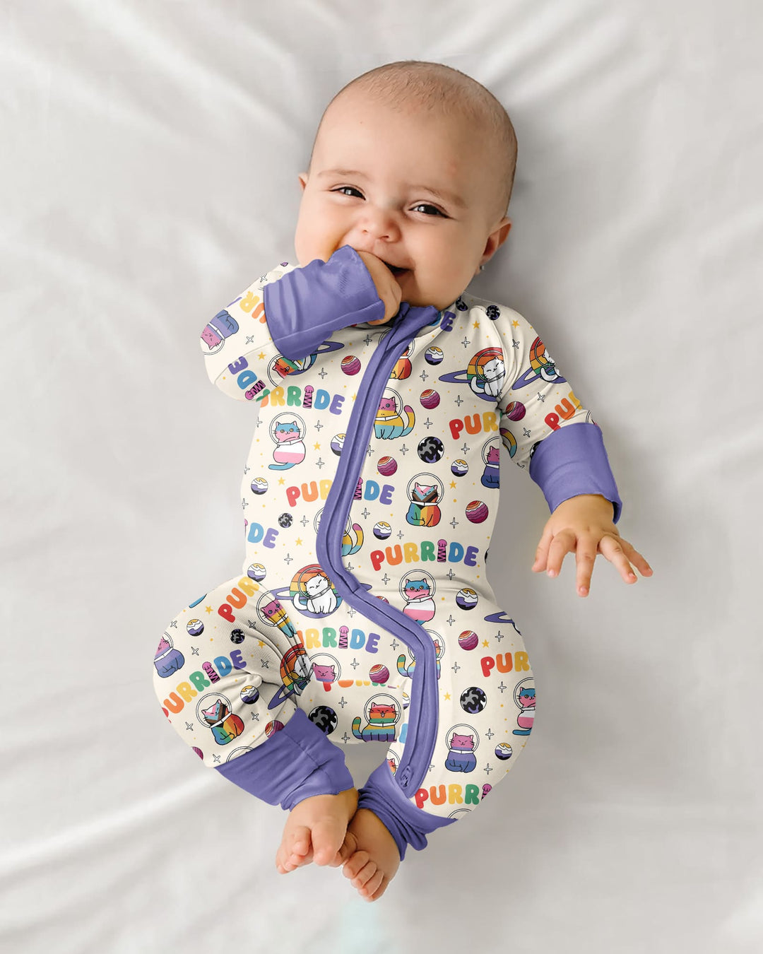 Gerippte Babykleidung mit individuellem Foto - Weich &amp; Skizzenhaft