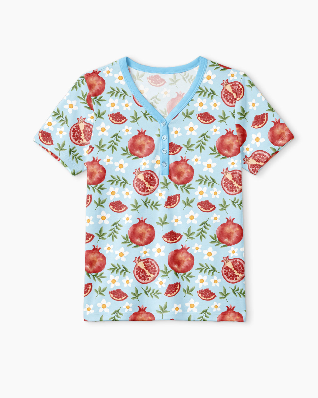 Pomegranate Garden Joy Family Matching Bamboo Women Short Sleeve Short Pajama Set