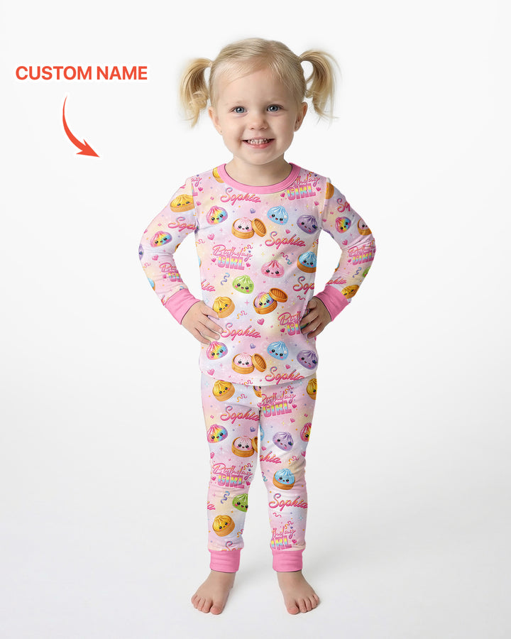 Conjunto de pijama de dos piezas de bambú con mangas largas, plantilla PERSONALIZADA