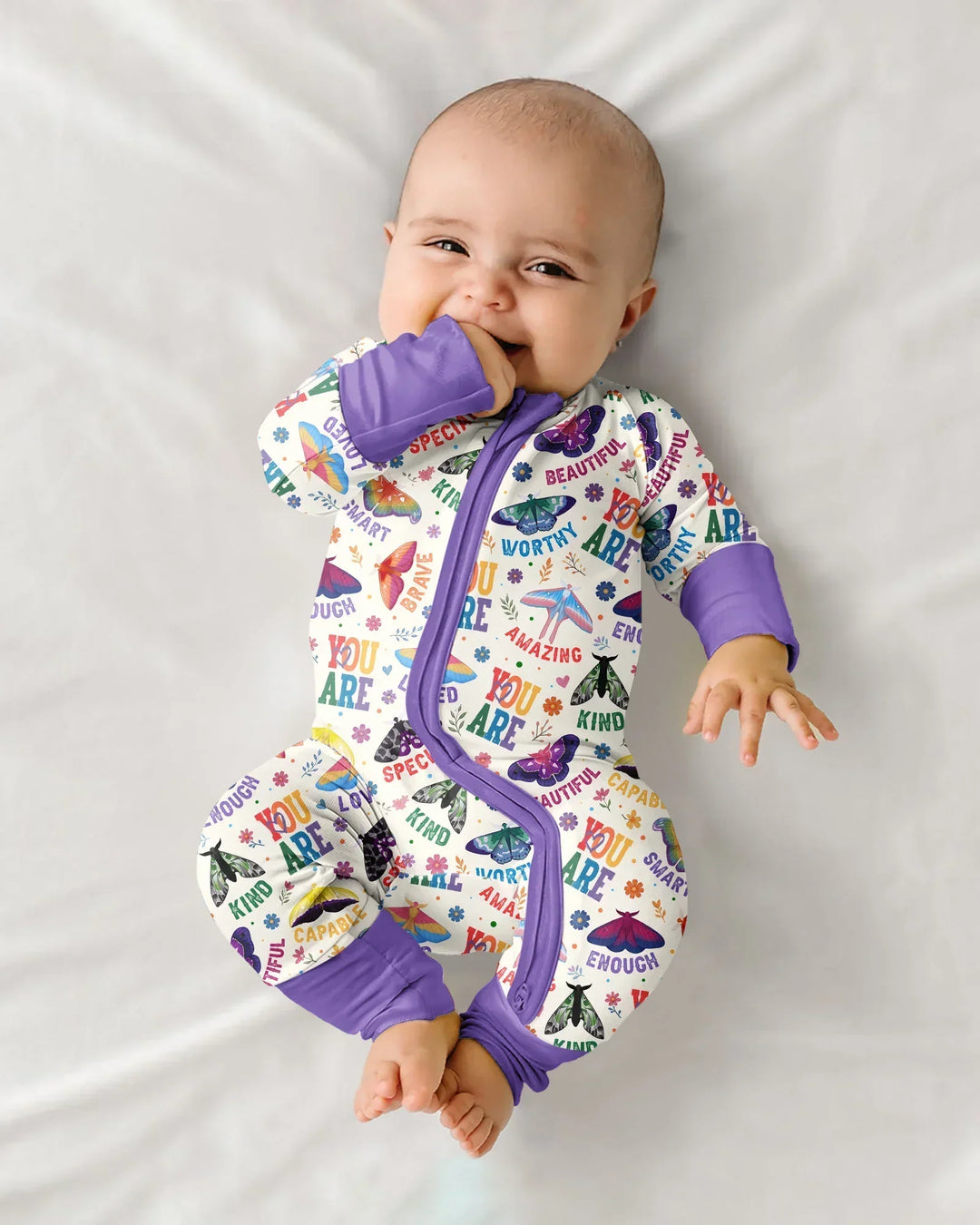 Gerippte Babykleidung mit individuellem Foto - Weich &amp; Skizzenhaft