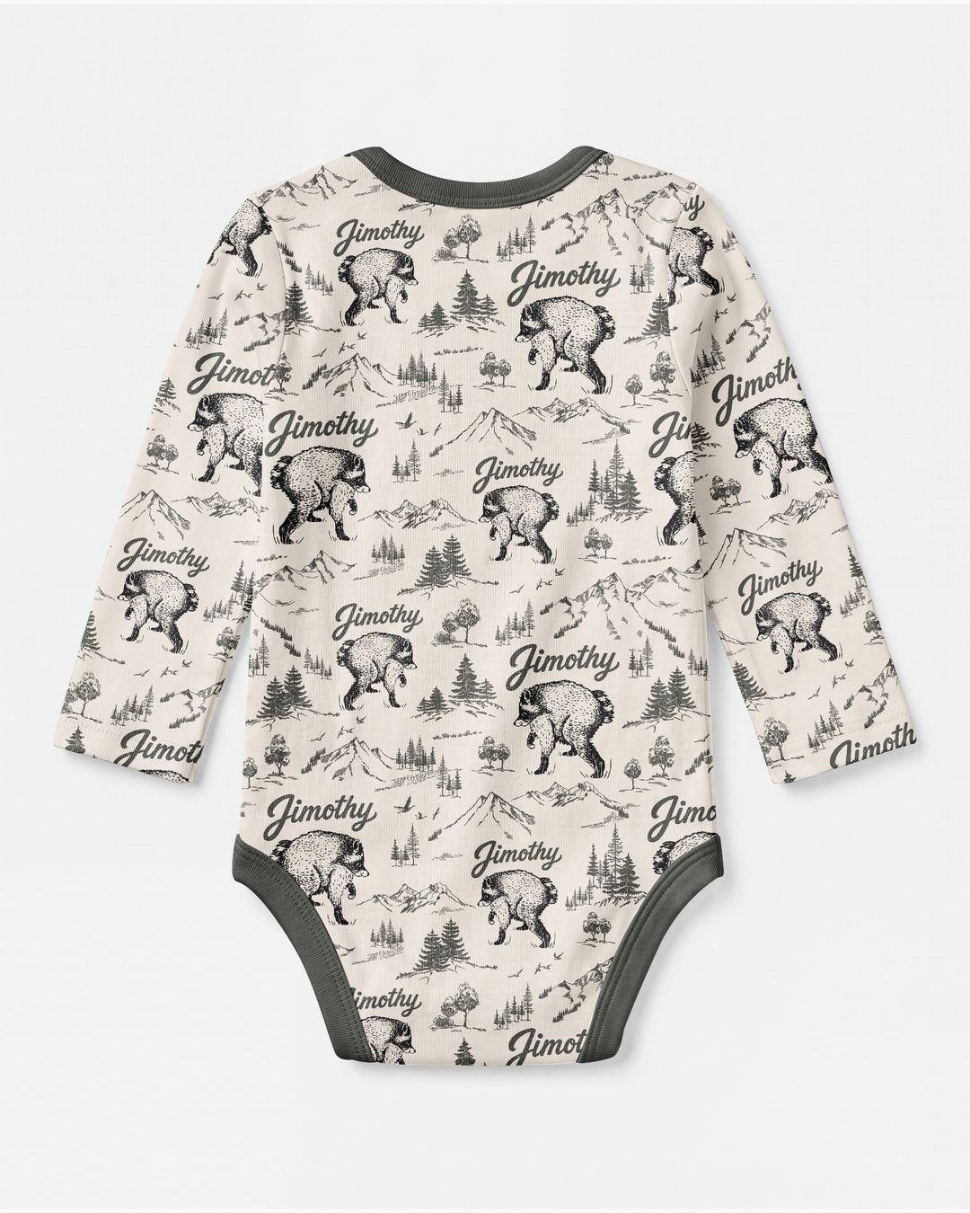 Vintage Jimothy Racoon Family Matching Bamboo Bodysuit