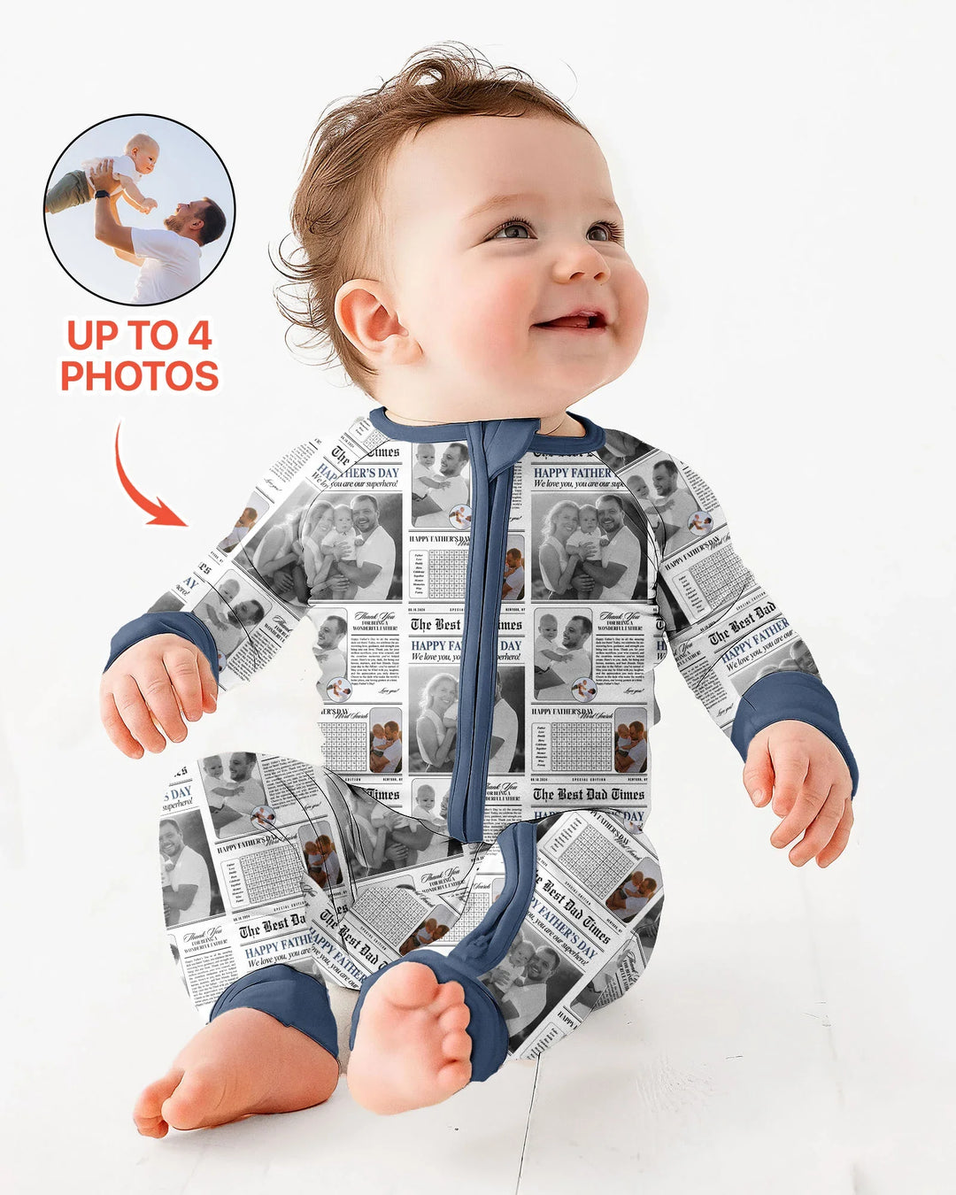 Custom Photo The Best Dad Times Bamboo Convertible Zippy