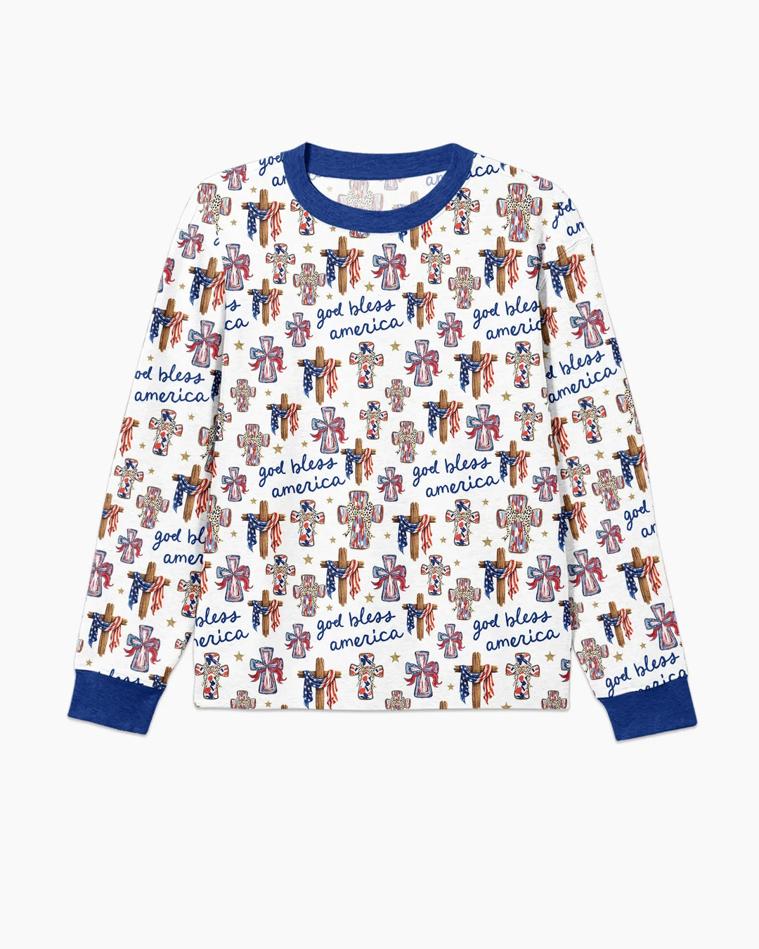 God Bless America Family Matching Bamboo Men's Pajama Set