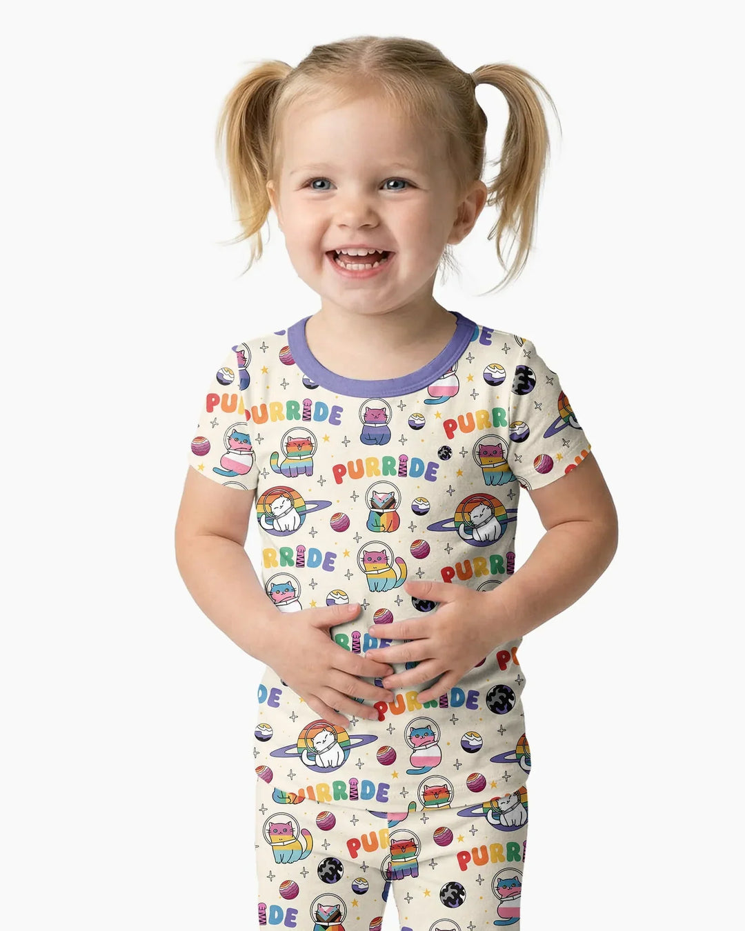 Conjunto de pijama de dos piezas de manga corta de bambú