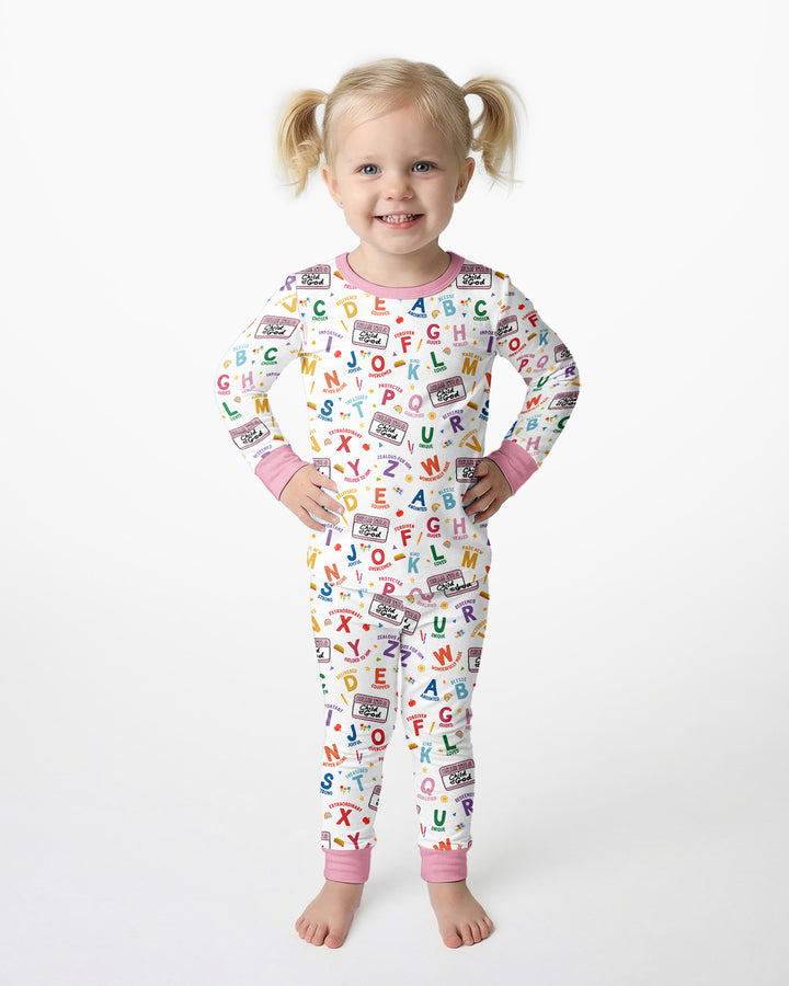 Zweiteiliges Langarm-Pyjama-Set mit Sommerfrüchten