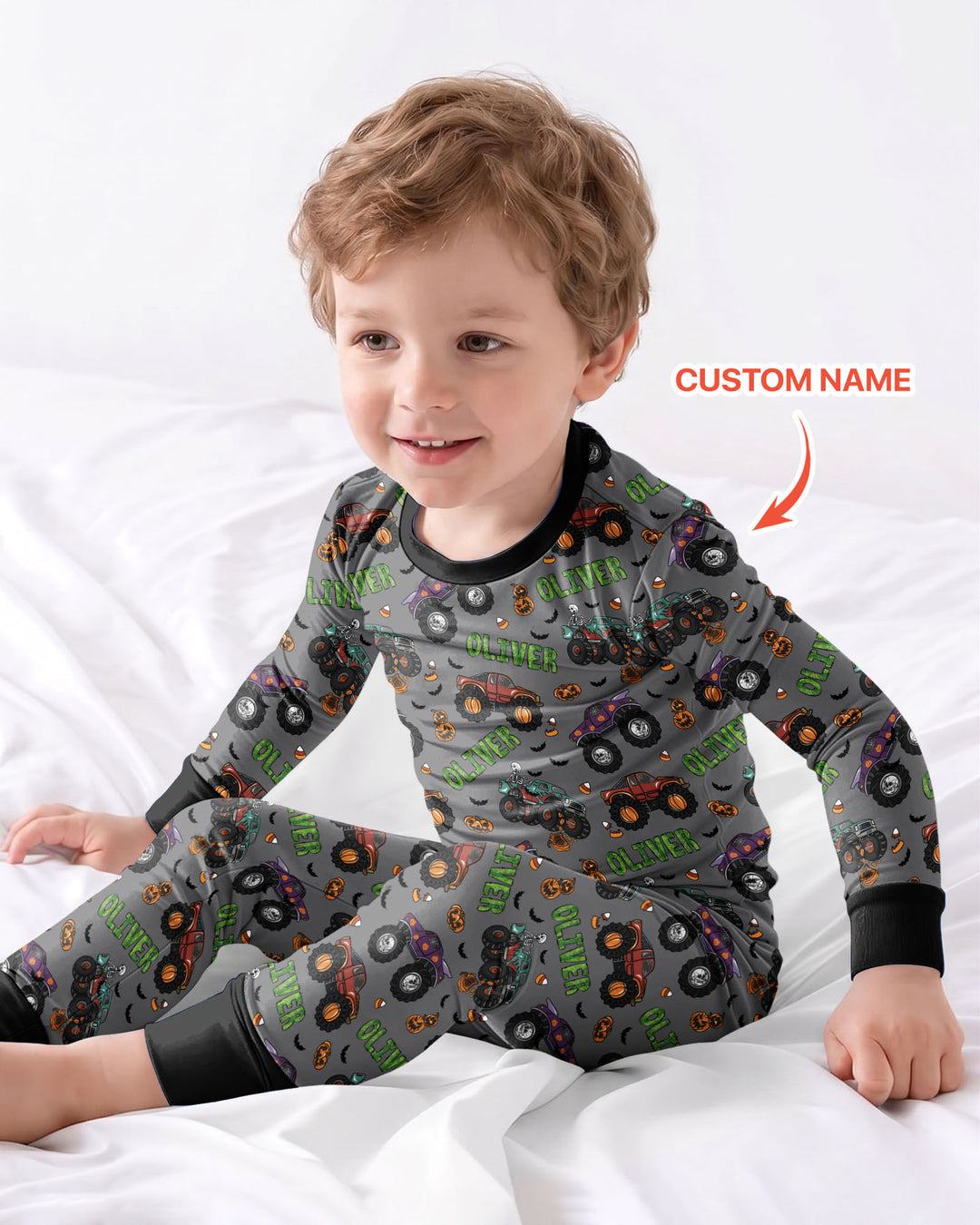 Conjunto de pijama de dos piezas de bambú con mangas largas, plantilla PERSONALIZADA