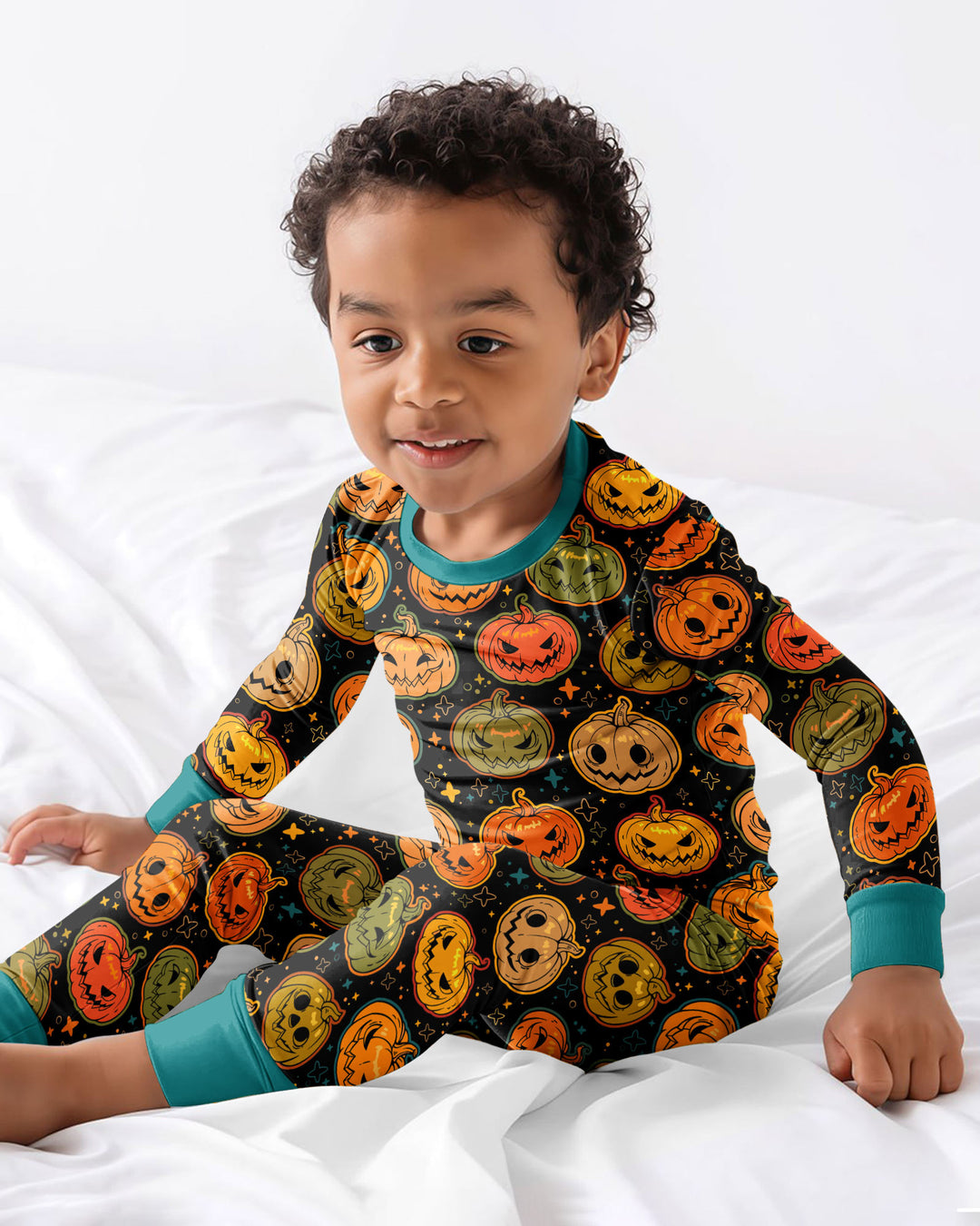 Jack O’ Lantern Nights Bamboo Two Piece Long Sleeve Pajama Set
