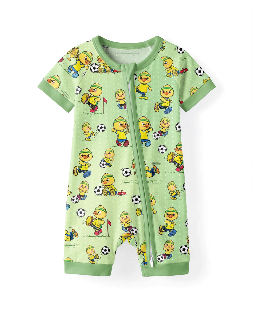 Brasil Soccer Fan Family Matching Bamboo Shorty Zippy