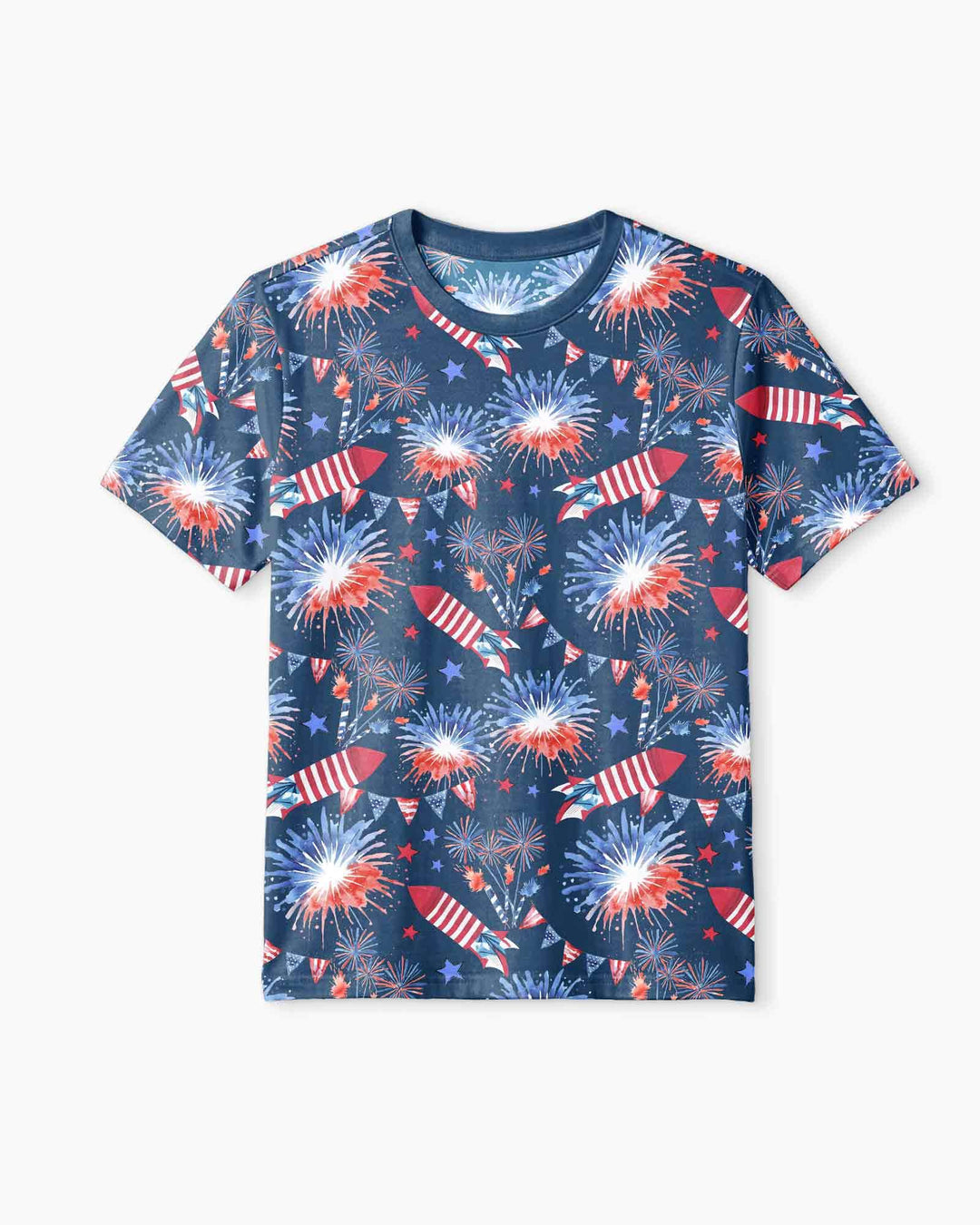 Firework Bamboo Men Short Sleeve Short Pajama Set
