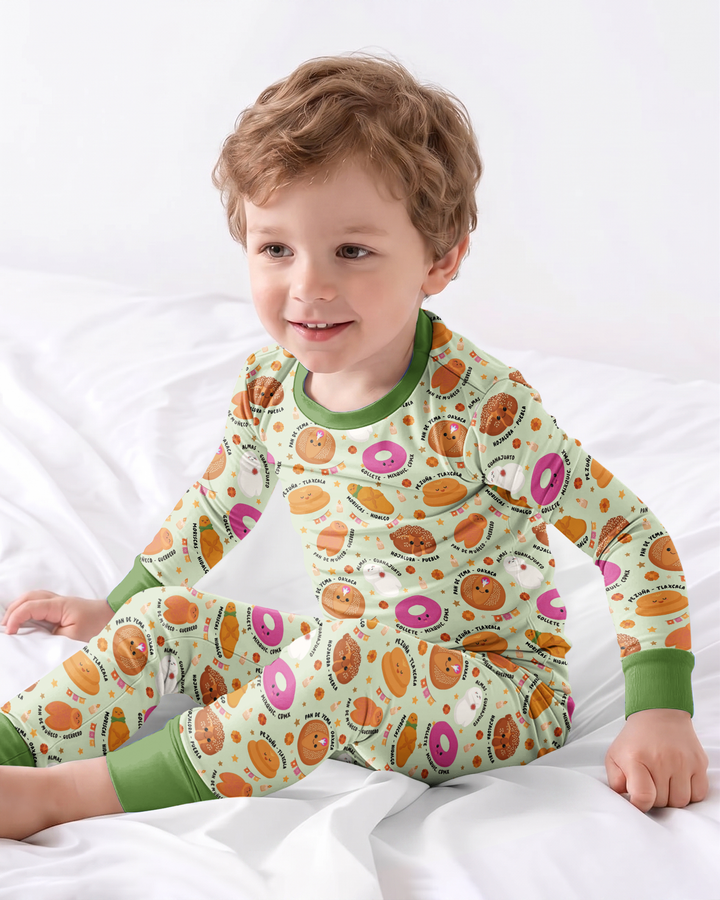 Pan Dulce Fiesta Bamboo Two Piece Long Sleeve Pajama Set