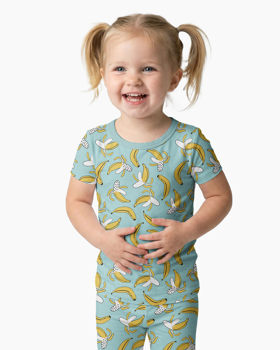 Bananas Bamboo Two Piece Short Sleeve Pajama Set