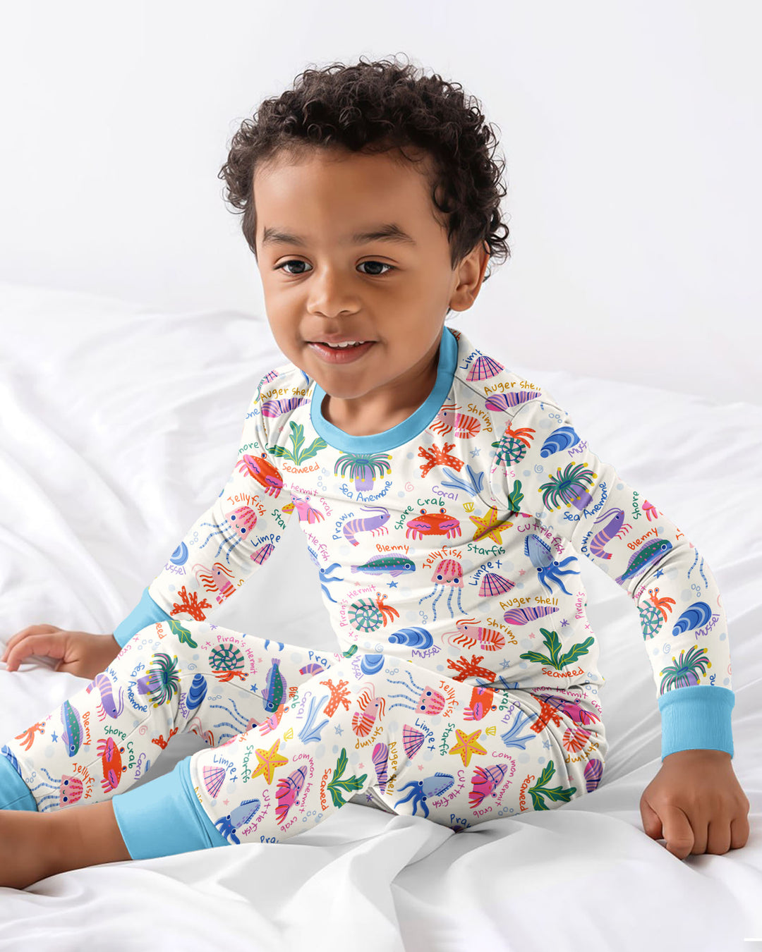 Tide Pool Pals Bamboo Two Piece Long Sleeve Pajama Set