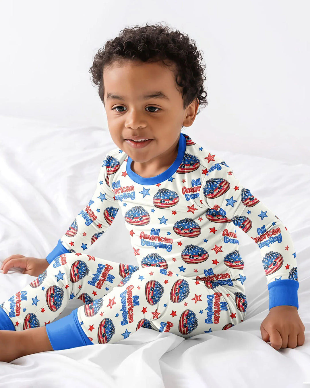 All American Dumpling Bamboo Two Piece Long Sleeve Pajama Set