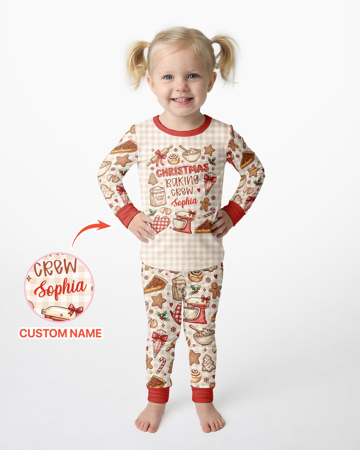 Christmas Baking Crew Bamboo Two Piece Long Sleeve Pajama Set