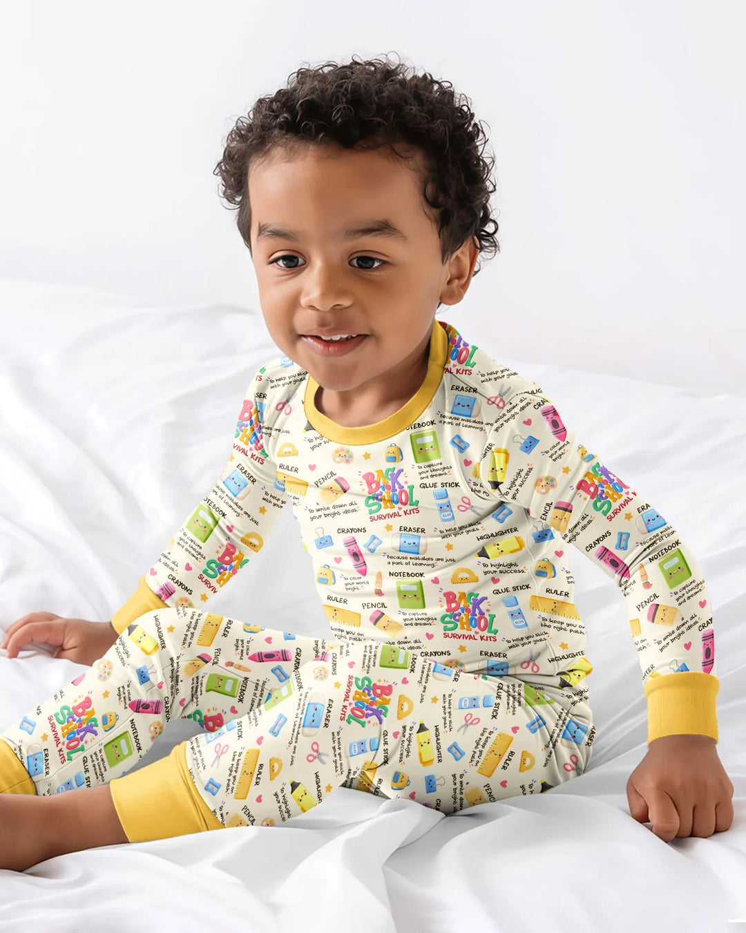 Back To School Survival Kit Bamboo Two Piece Long Sleeve Pajama Set
