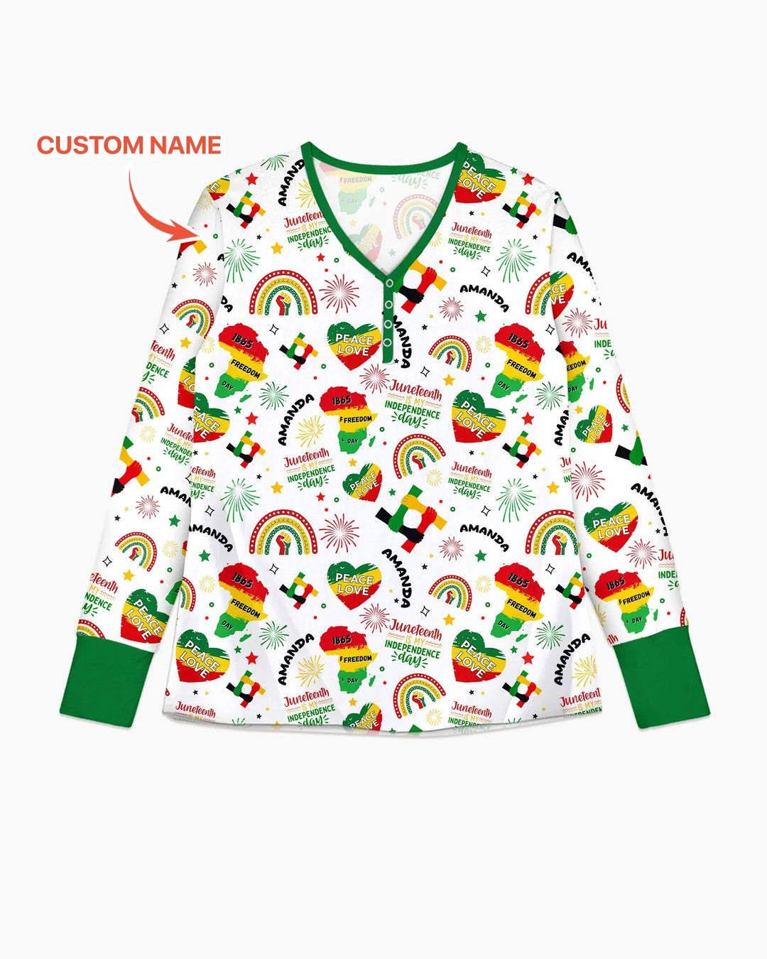 Custom Name Juneteenth Is My Independence Day Bamboo Women Pajama Set