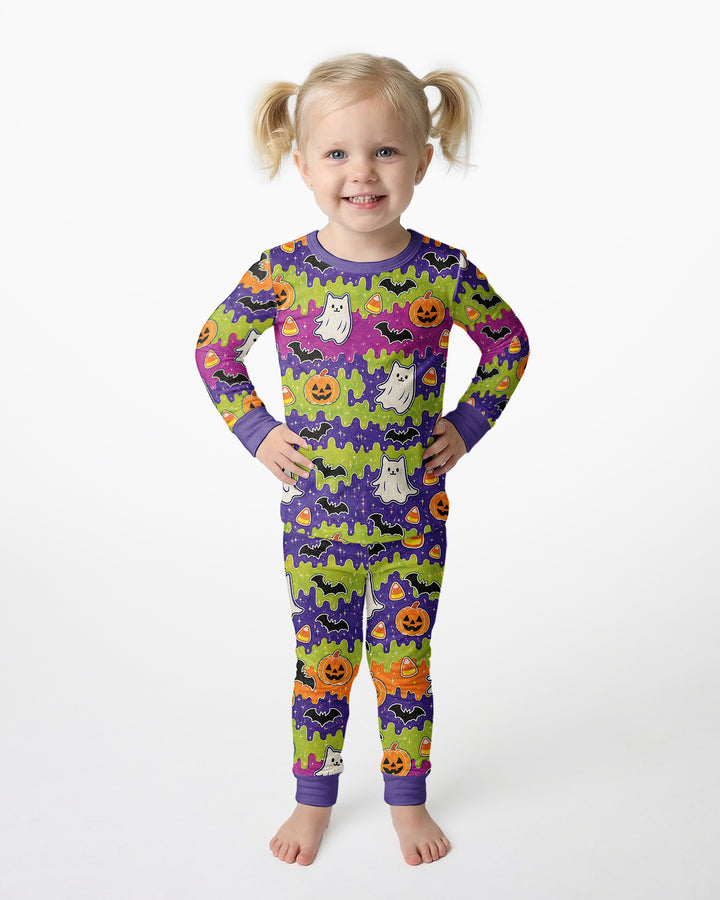 Spooky Slime Cuties Bamboo Two Piece Long Sleeve Pajama Set