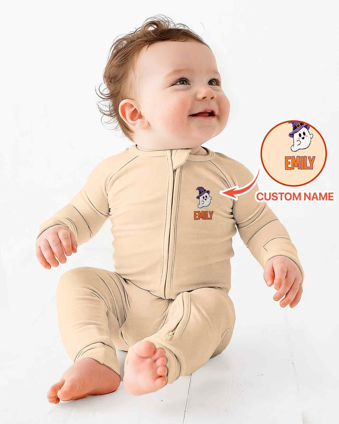 Personalized My First Halloween Baby Ghost Bamboo Convertible Zippy