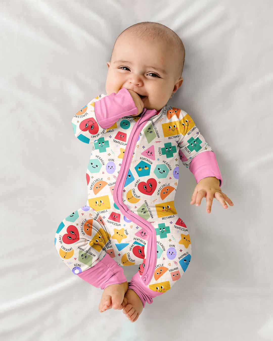 Happy Shape Squad Family Matching Bamboo Convertible Zippy