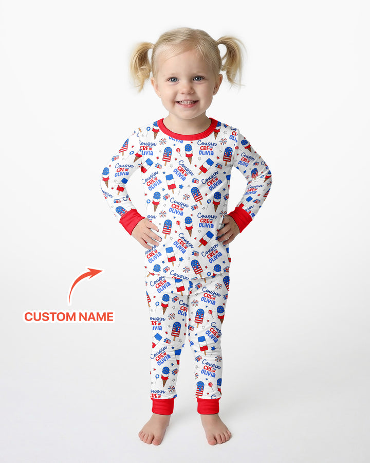 Conjunto de pijama de dos piezas de bambú con mangas largas, plantilla PERSONALIZADA