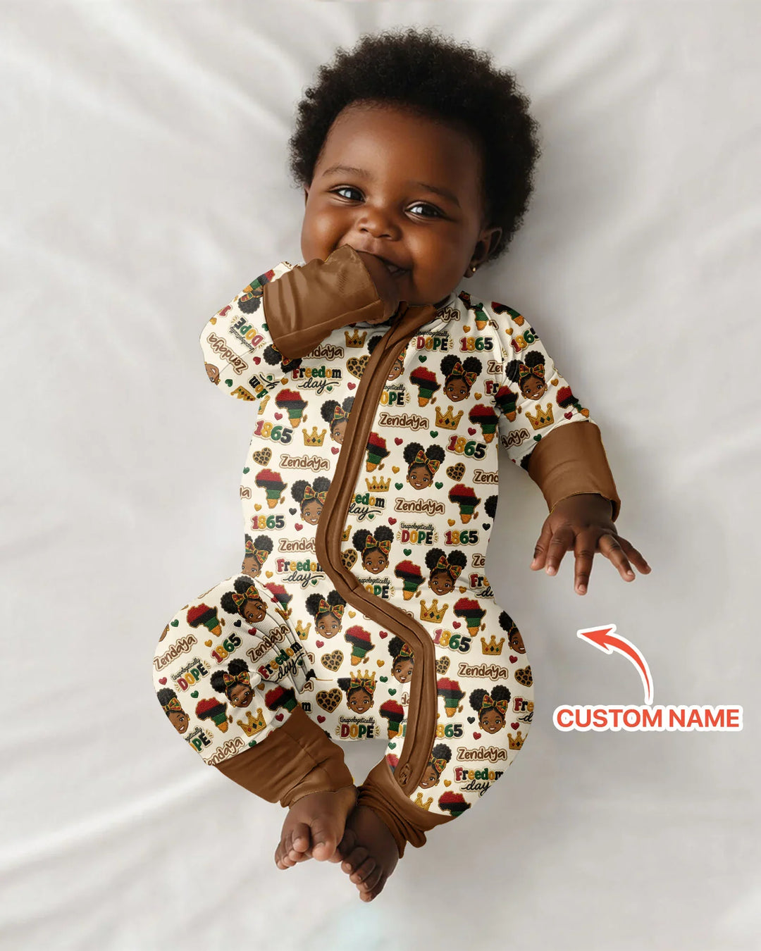 Custom Name Juneteenth Unapologetically Dope Bamboo Convertible Zippy