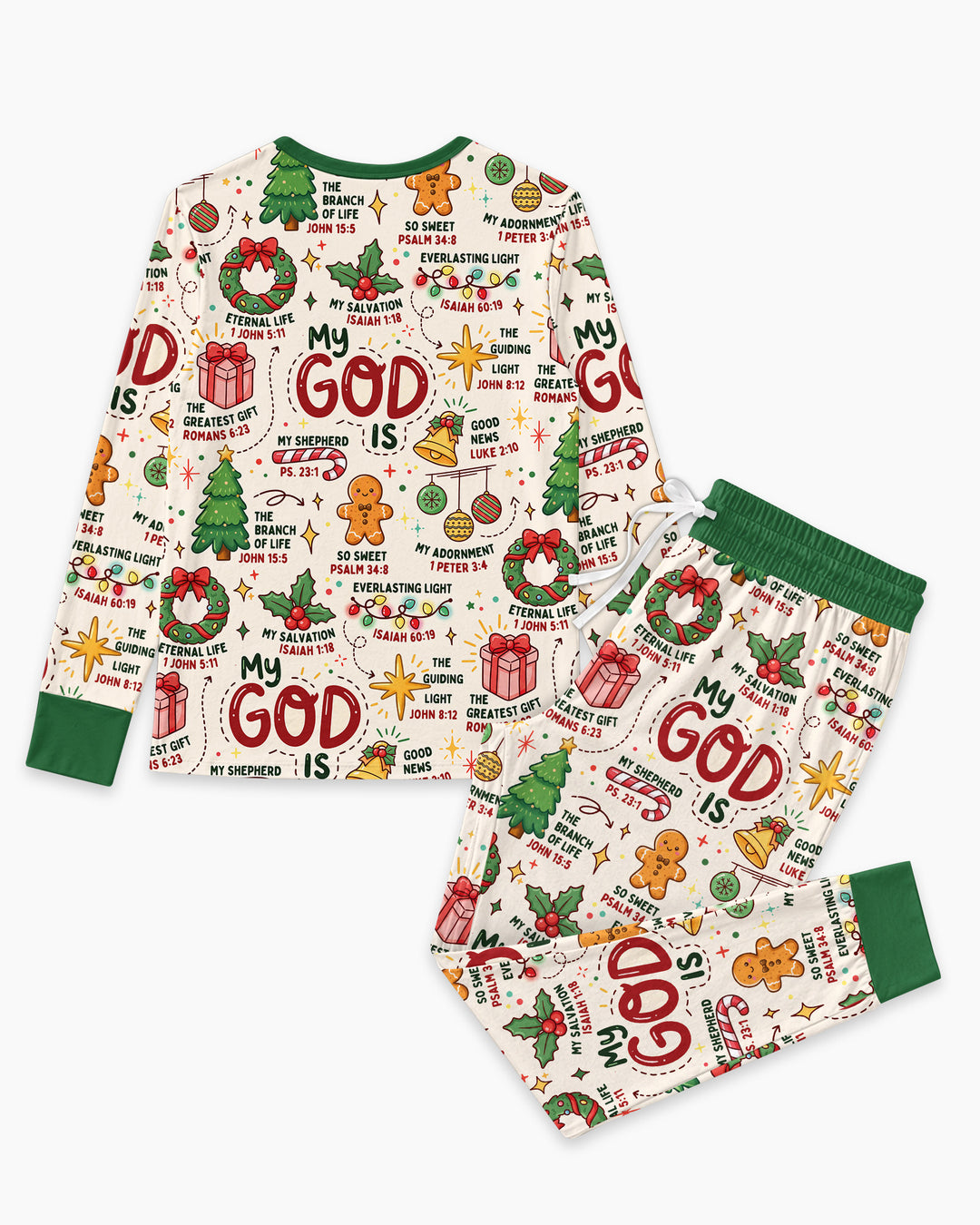 Christmas My God Is Bamboo Women Pajama Set