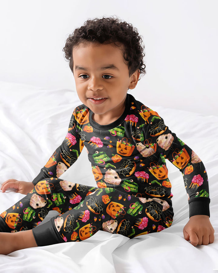 Spooky Snack Shack Bamboo Two Piece Long Sleeve Pajama Set