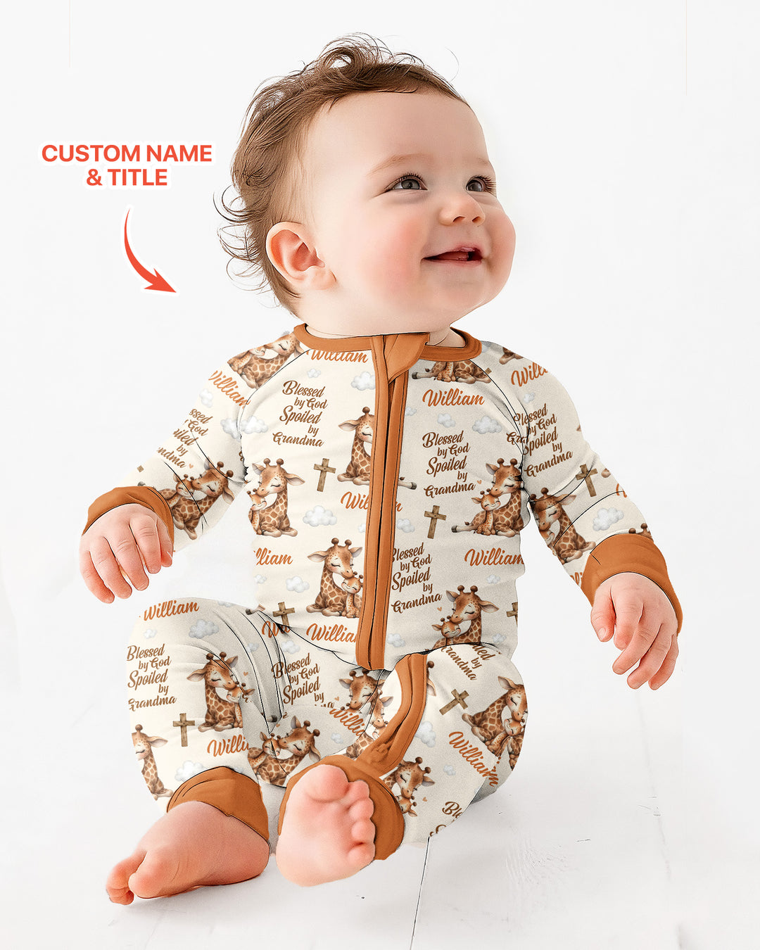 Gerippte Babykleidung mit individuellem Foto - Weich &amp; Skizzenhaft