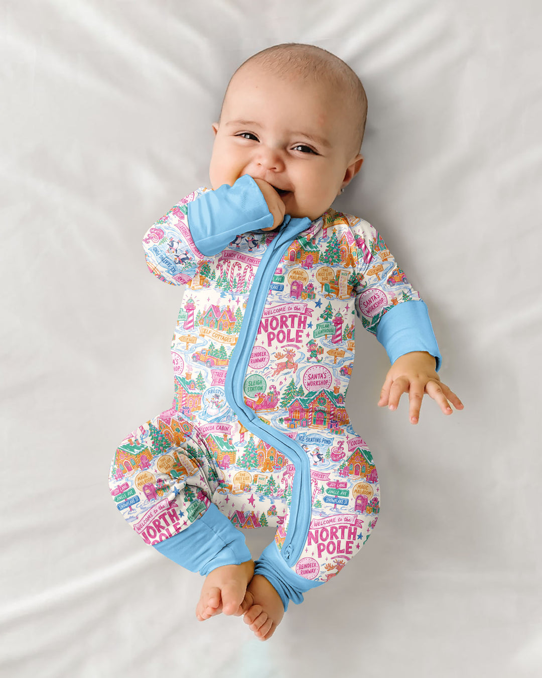 Pink North Pole Wonderland Bamboo Convertible Zippy