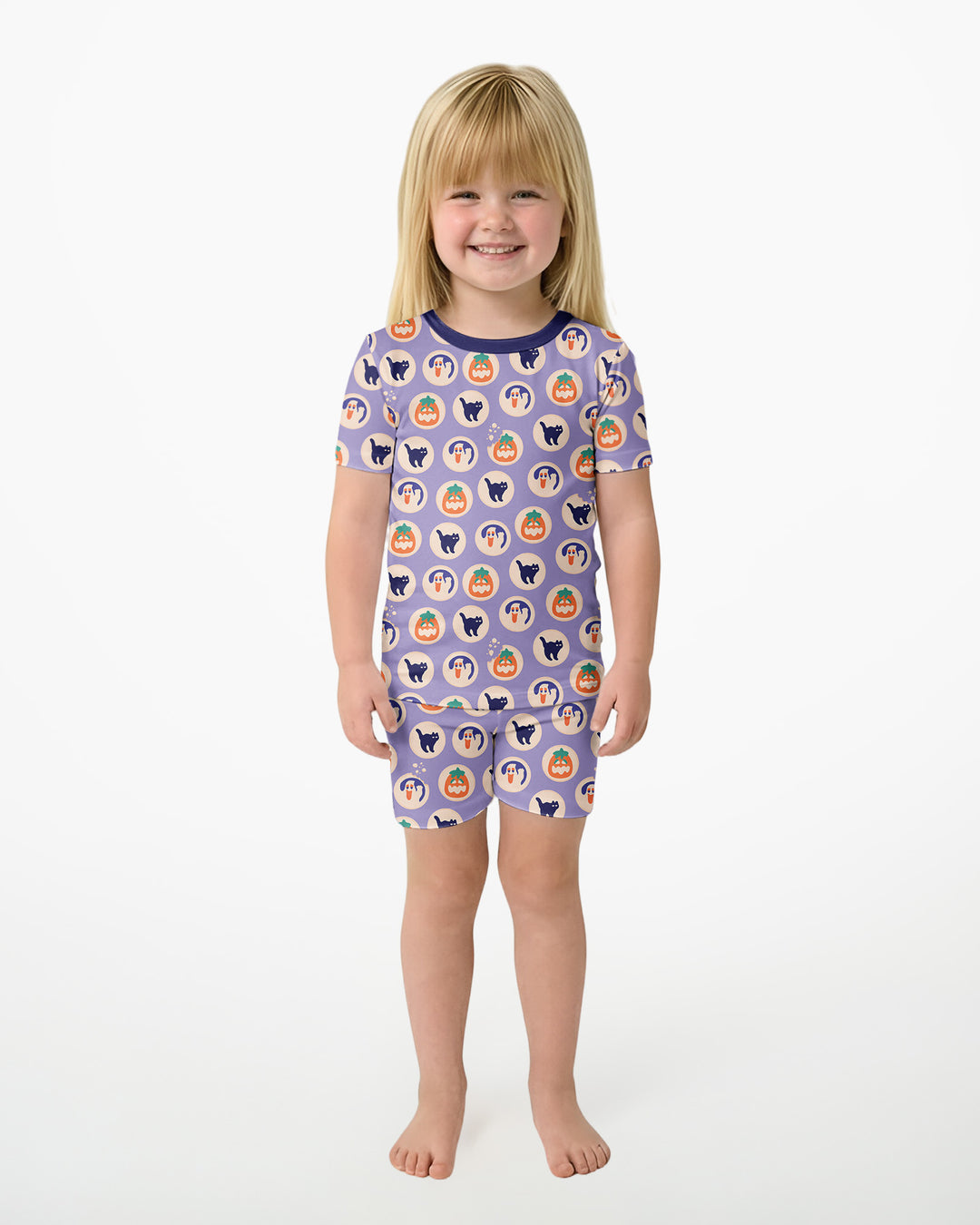 Schlafanzug-Set zweiteilig, kurze Ärmel, kurze Hose, Bambus
