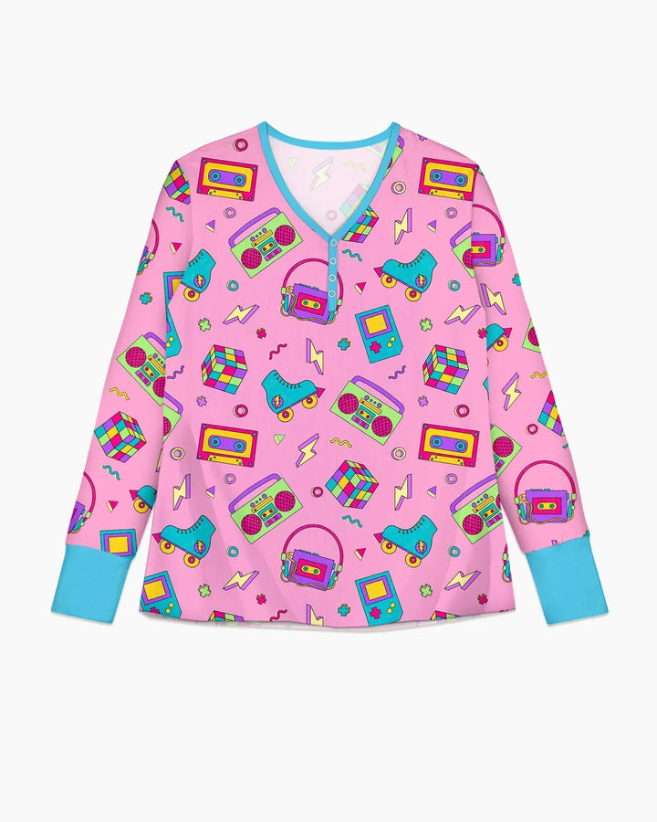 80s Retro Neon Bamboo Women Pajama Set