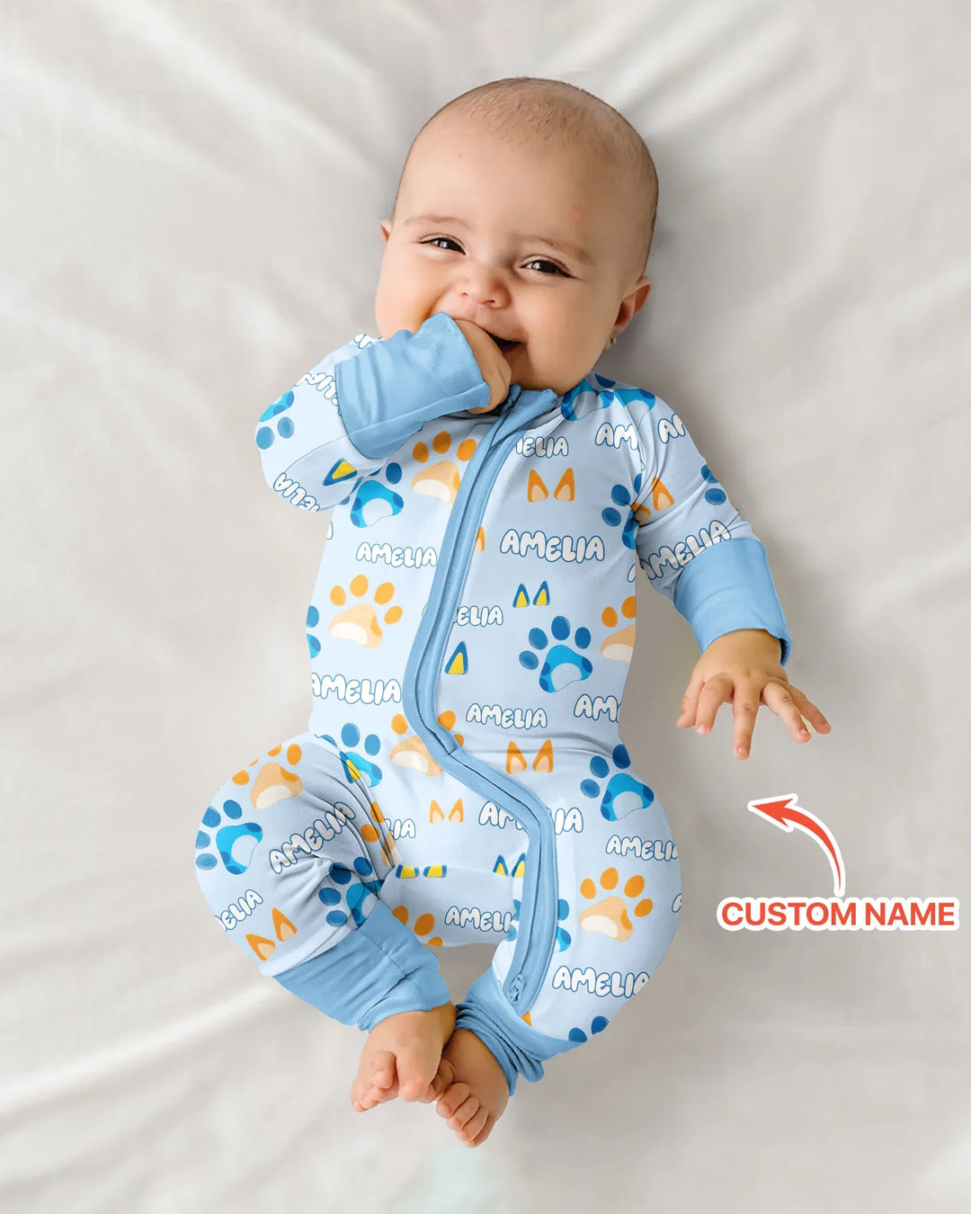 Gerippte Babykleidung mit individuellem Foto - Weich &amp; Skizzenhaft