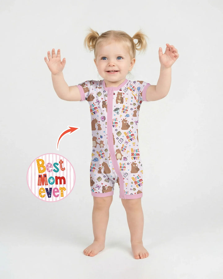 Best Mama Bear Ever Family Matching Shorty Zippy