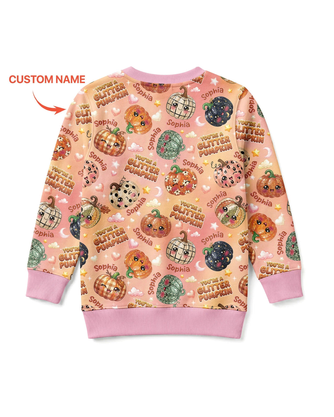 Custom Name You're A Glitter Pumpkin Bamboo Crewneck Sweatshirt
