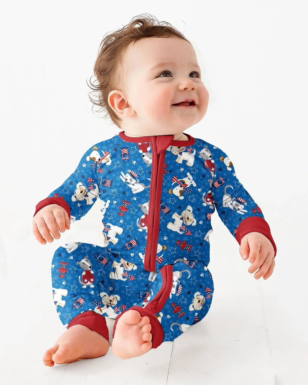 Red, White & Woof Family Matching Bamboo Convertible Zippy